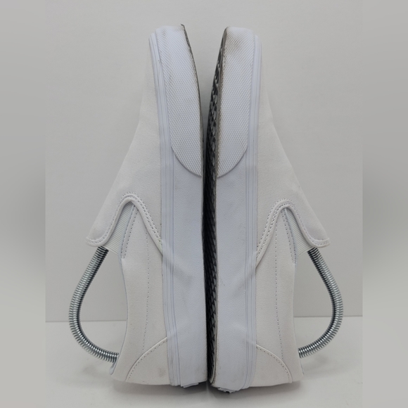 Vans | Classic distressed white canvas slip-on sneakers | MENS 9 - Picture 7 of 8